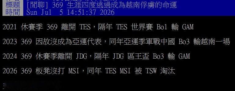 369这双眼到底看到了多远的未来？四次不敌越南战队369全部逃脱！有网友整理了3