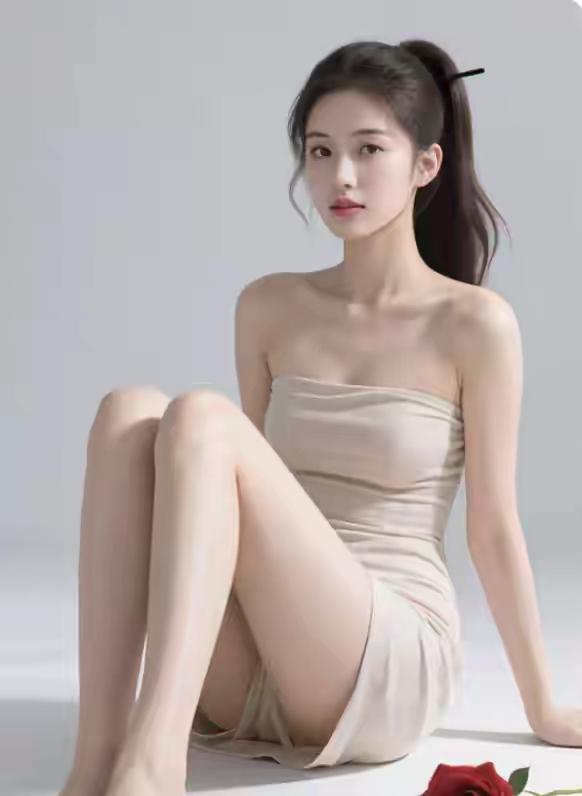 优雅红玫瑰，静谧美人坐