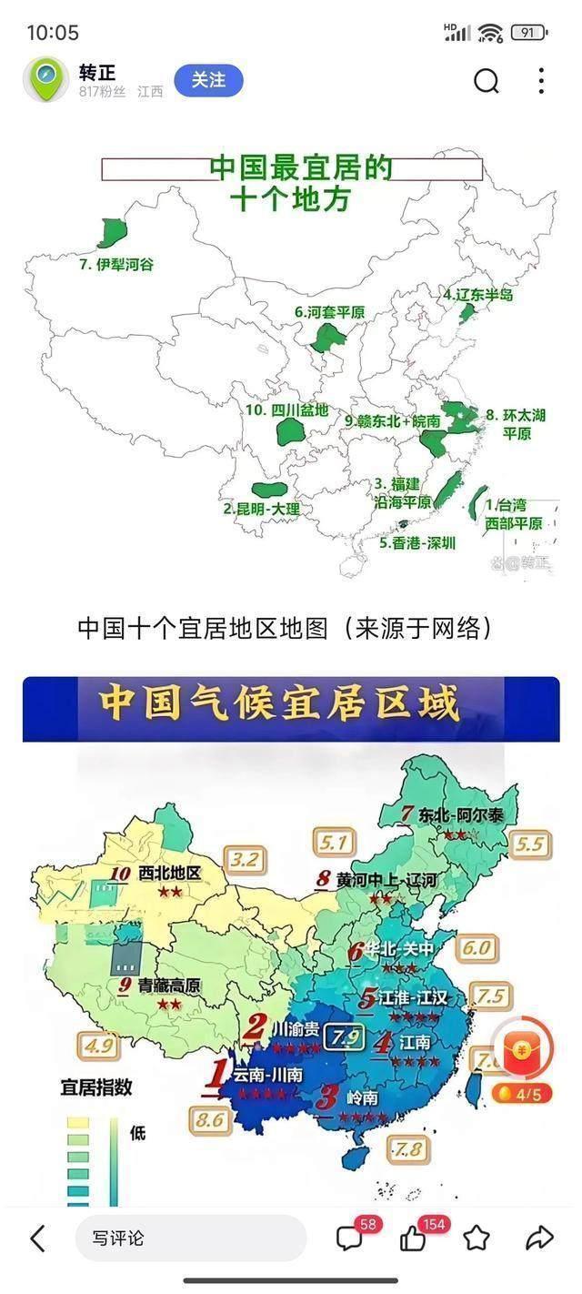 中国最宜居的地方？看看就好，谁不说自己的家乡好呢！