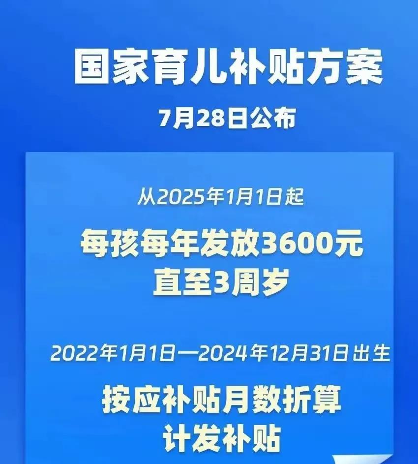 国家育儿补贴别说每年3600元了，就是每年36000元，我也会教育自己的子女，可