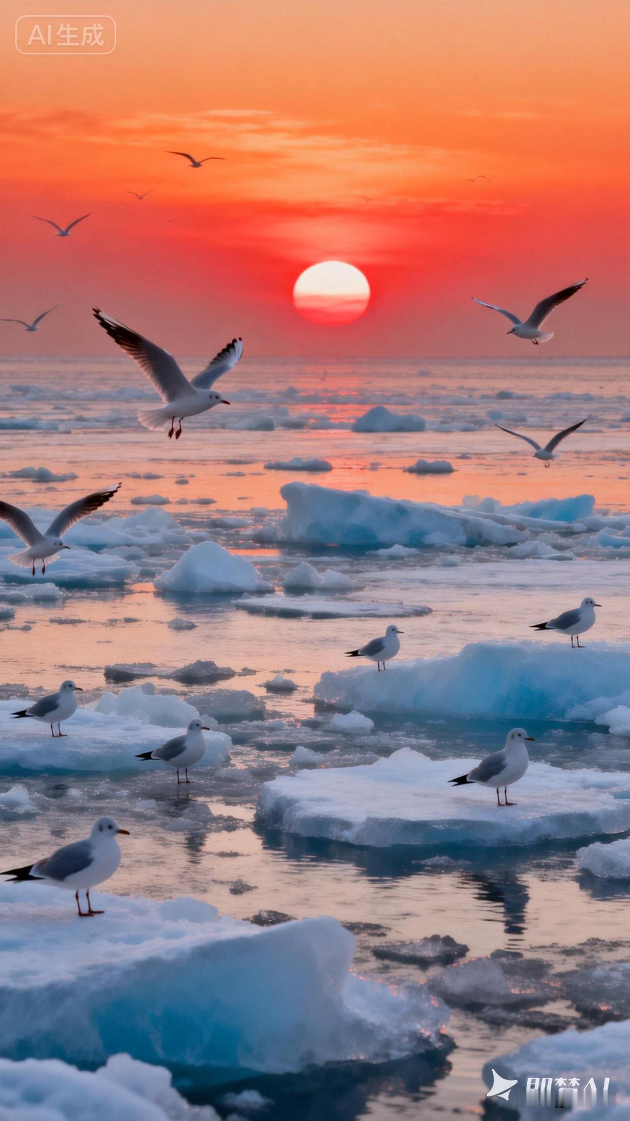 站在冰封的海岸，世界被劈成两半。脚下是蔓延至天际的蓝白色冰原，巨大的冰裂如银色闪