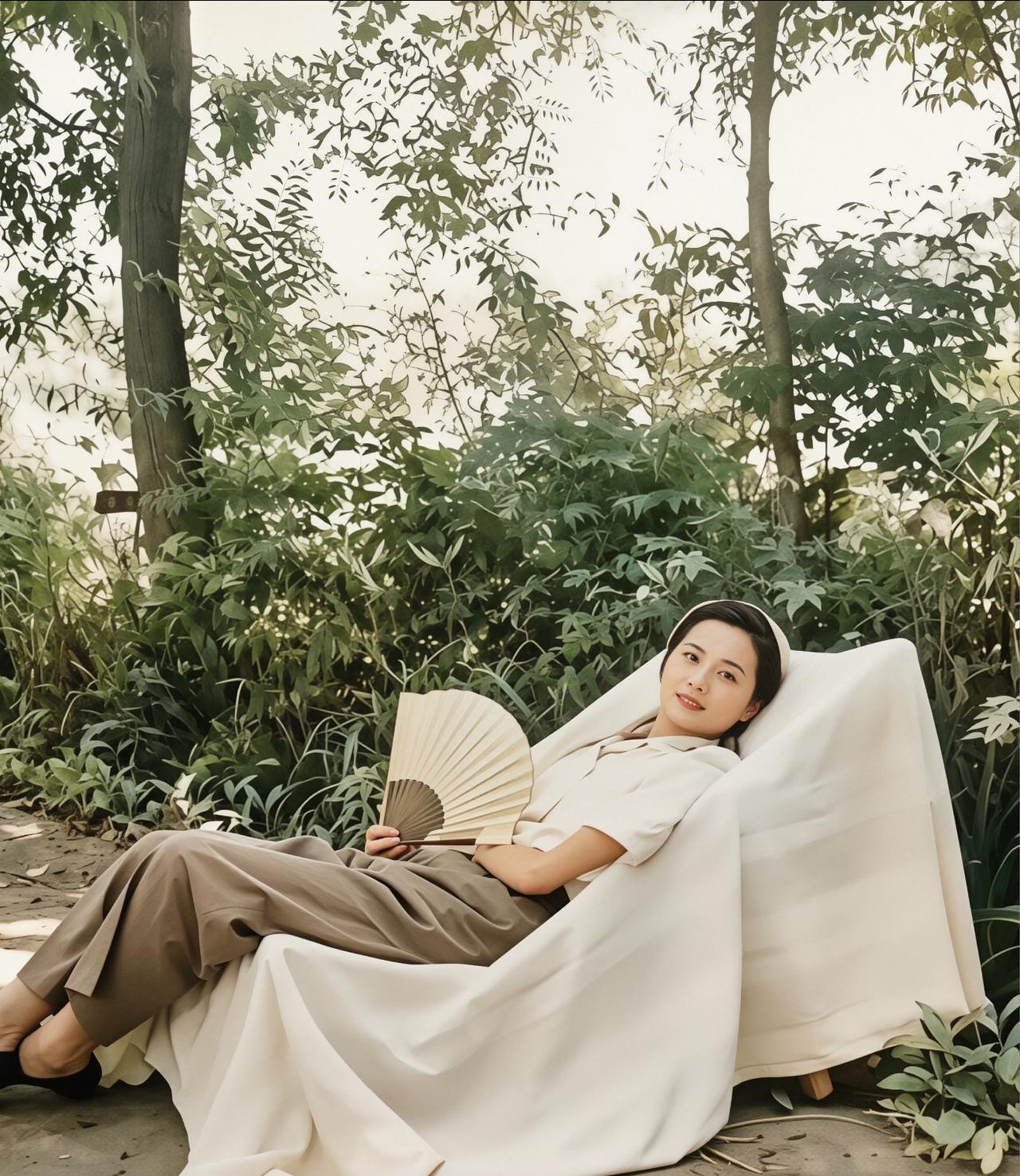 陈毅元帅夫人张茜，这一张照片太美了，简直像一幅油画，充满诗意，当时她年仅34岁，