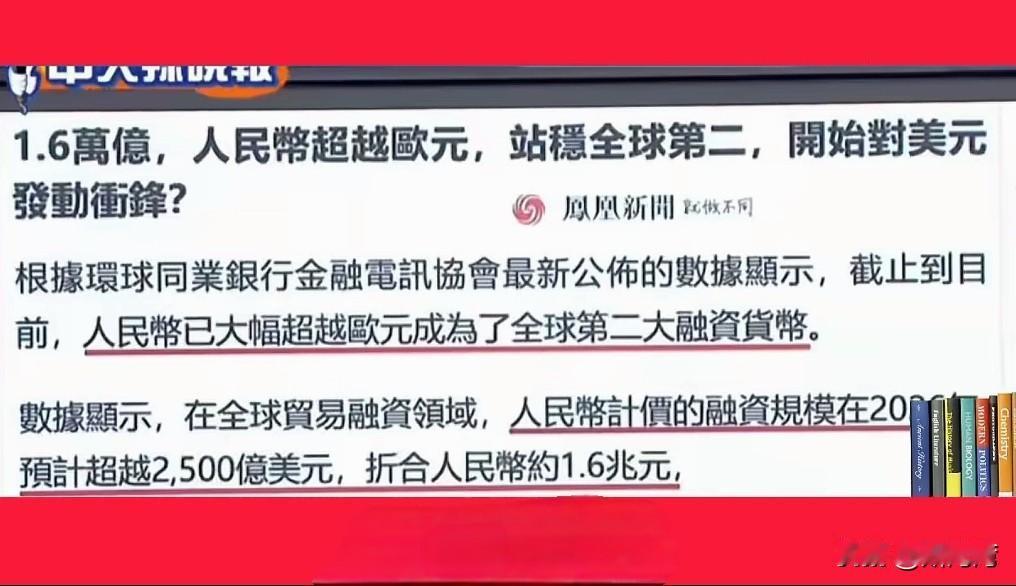 遥遥领先！人民币好样的！人民币国际化及国际货币主导地位在显著提升，大有一飞冲天