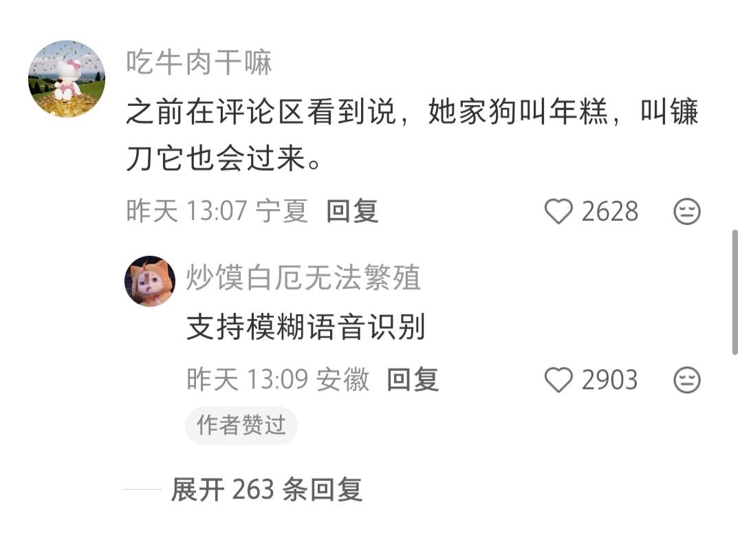 我觉得狗能听得懂自己的名字这件事就很可爱啊