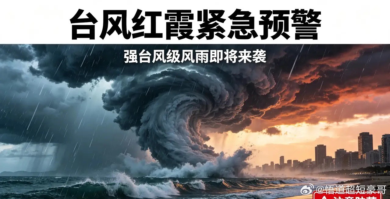 台风紧急预警！台风红霞突发变道！7省风雨暴击，千万别大意！紧急预警！局势突变！预
