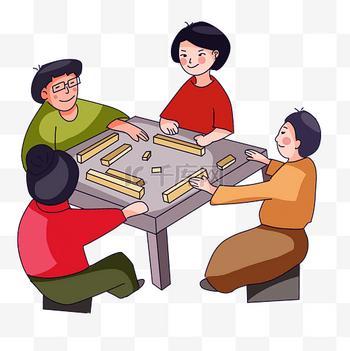 今天大嫂去打麻将，由于她经常不去，人家嫌她生，不愿跟她玩。最后没办法我只好凑上