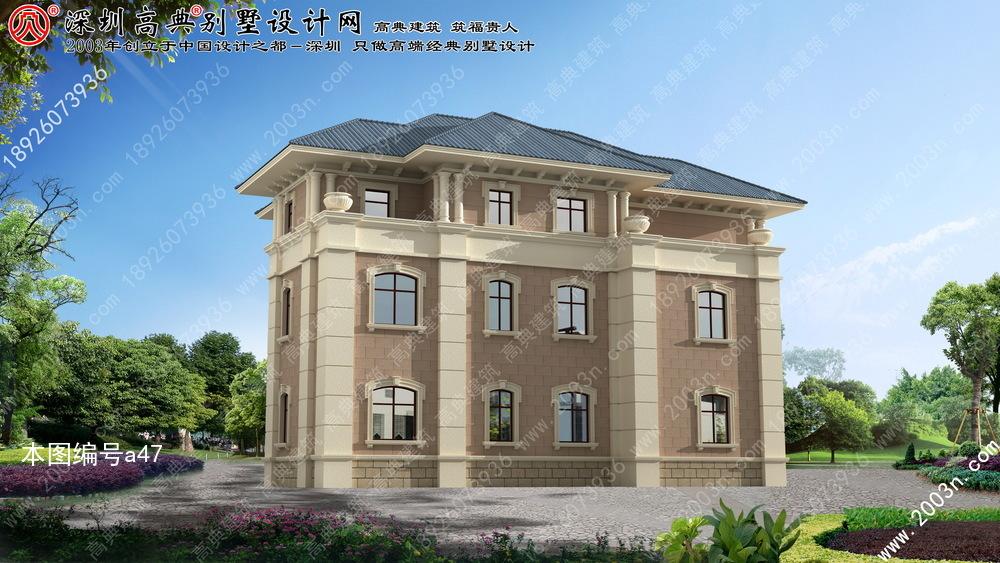 三层欧式新农村别墅设计图首层224平方米