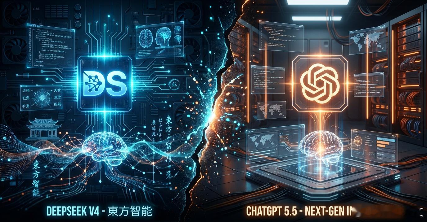 今天，DeepSeekV4和GPT5.5同一天隔空发布。两个模型，两条