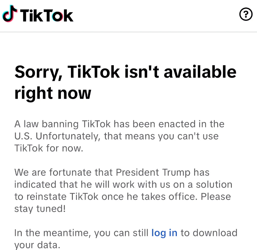 TikTok已宣告停用！如今打开App，只有“了解更多详情”和“关闭App”两个