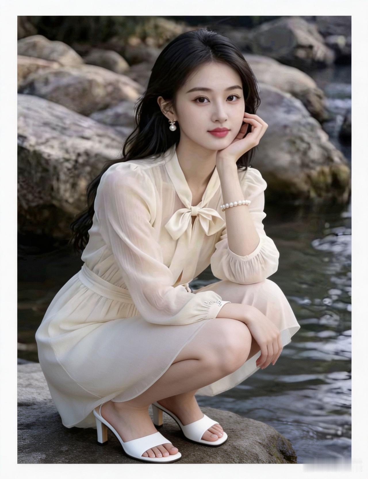 温柔优雅的夏日穿搭，清新自然，宛如仙境中的仙女。
