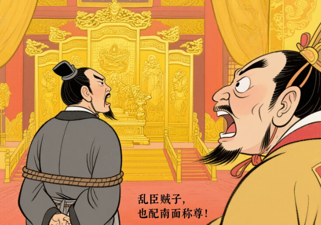 1402年，朱棣下令割了铁铉的耳鼻扔进油锅，煮熟后塞进铁铉口中问道：“逆贼，滋味