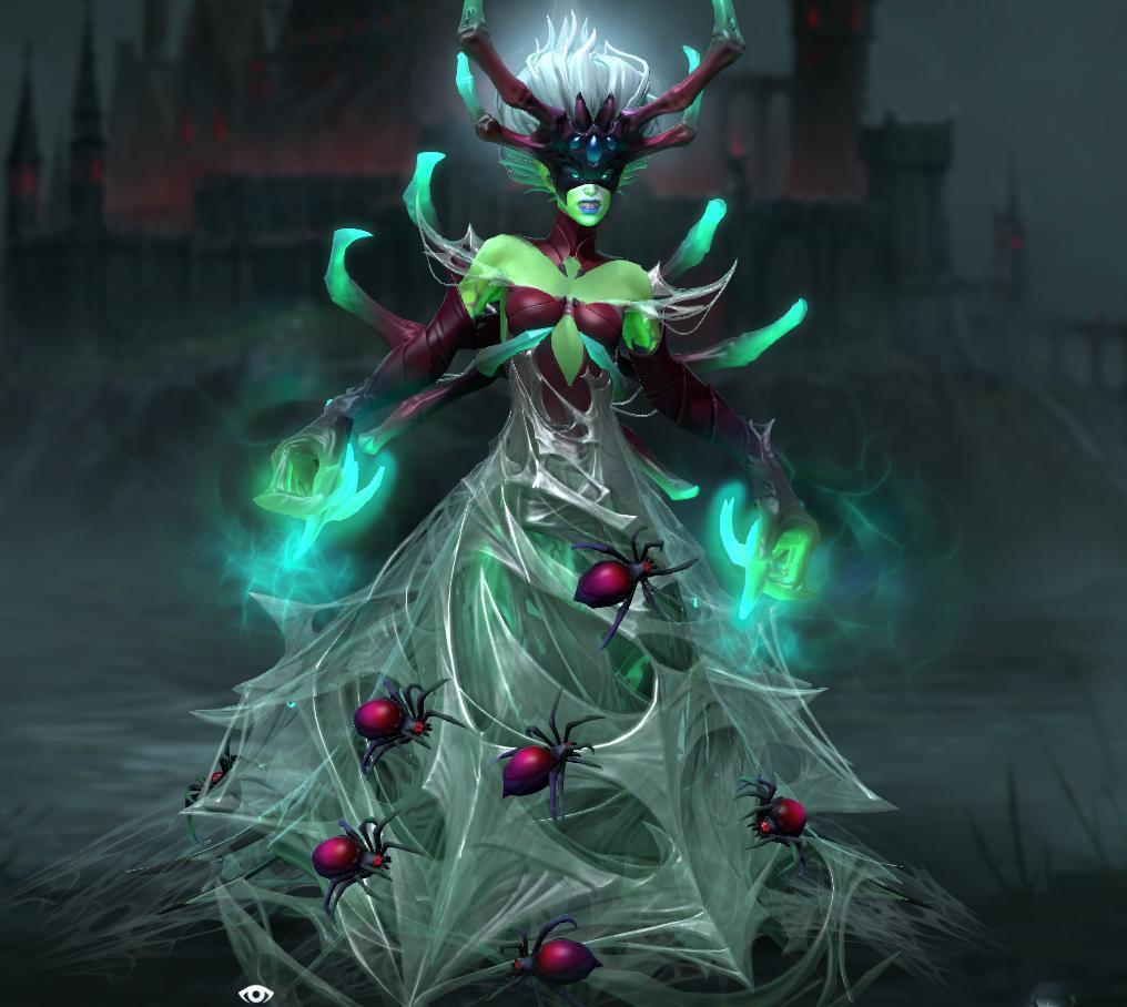 DP的新套装，裙子上爬蜘蛛，恐怖画风dota2​​​