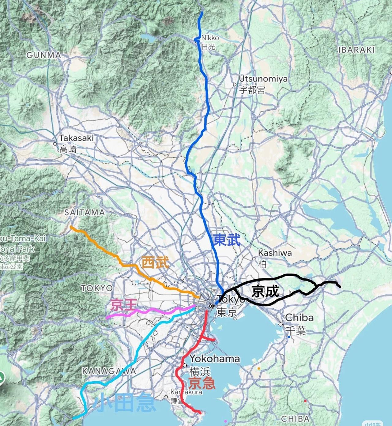 因为历史原因，私铁进不了城，所以东京修地铁的时候提出来私铁可以跟东京地铁直通进城