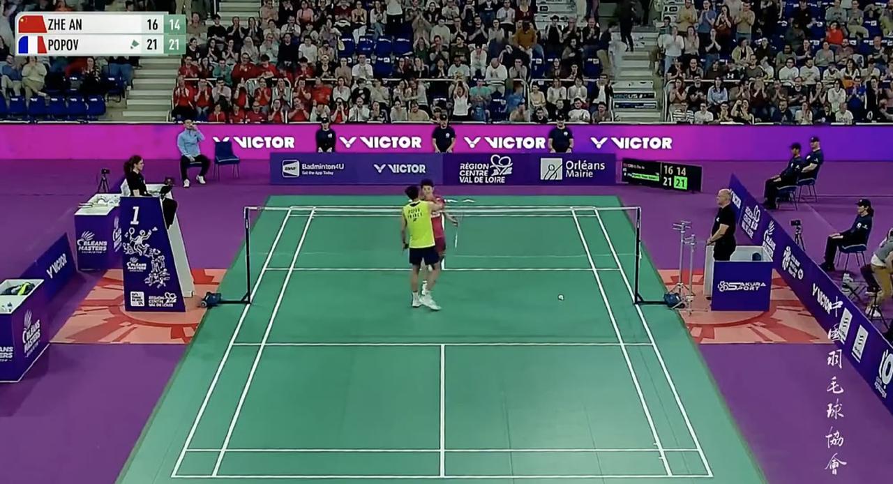 胡哲安🇨🇳止步半决赛！一个小时前，在2026奥尔良大师赛男单半决赛的赛场