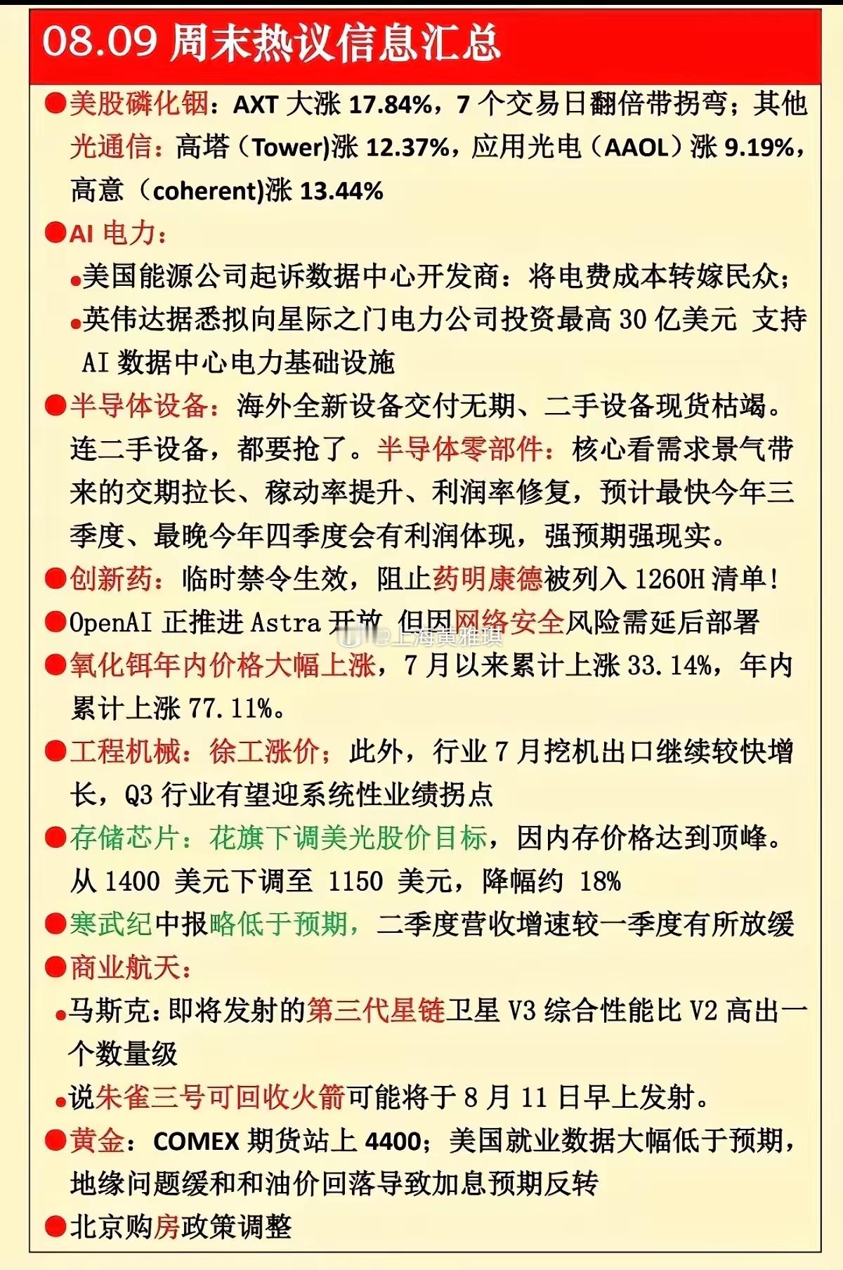 美股算力7天翻倍！对照周末A股公告，两组信息暗藏下周的主线方向把外围热点和A股周