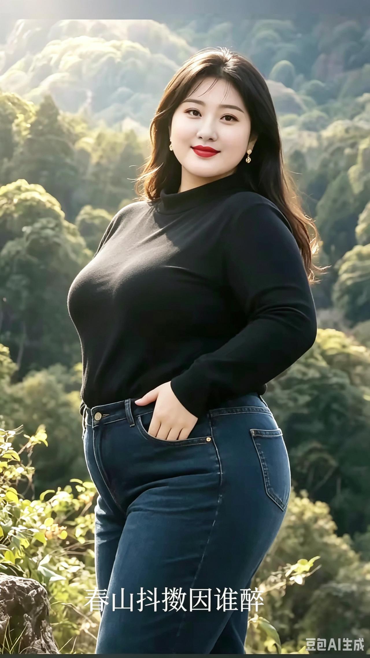 层峦染翠沐晴晖，玉立佳人倚涧湄。莫叹纤腰方显俏，丰姿绰约胜芳菲。另出一句