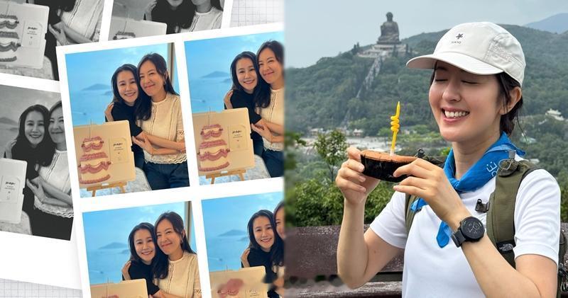 唐诗咏44岁生日行山食素游大佛黄翠如产后陪庆祝视后唐诗咏昨天（3日）迎来44