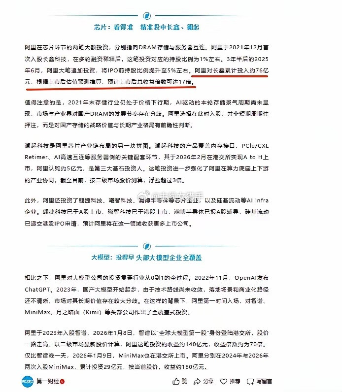 谁也没料到！阿里悄悄布局三年，360亿重金押注AI，如今账面浮盈狂飙至2100亿