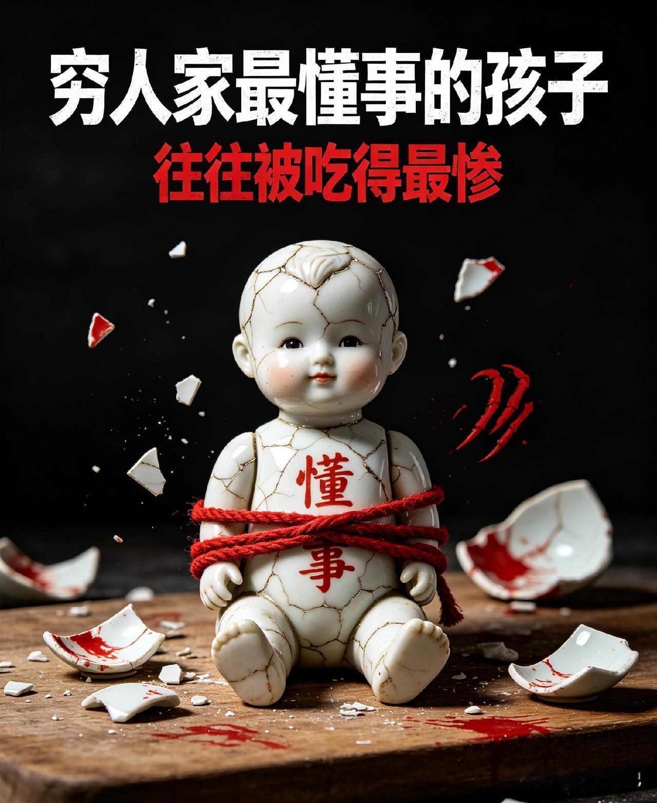 穷人家最懂事的孩子，往往被吃得最惨跟你说个真事儿。我见过混得最惨的孩子，