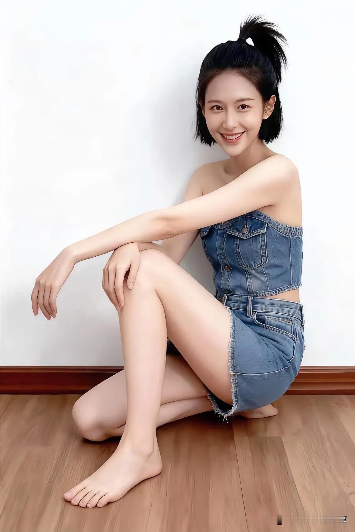 这么好看的一个美女，不进入娱乐圈拍戏还真的有点可惜。她是那种天生丽质的好看，扎着