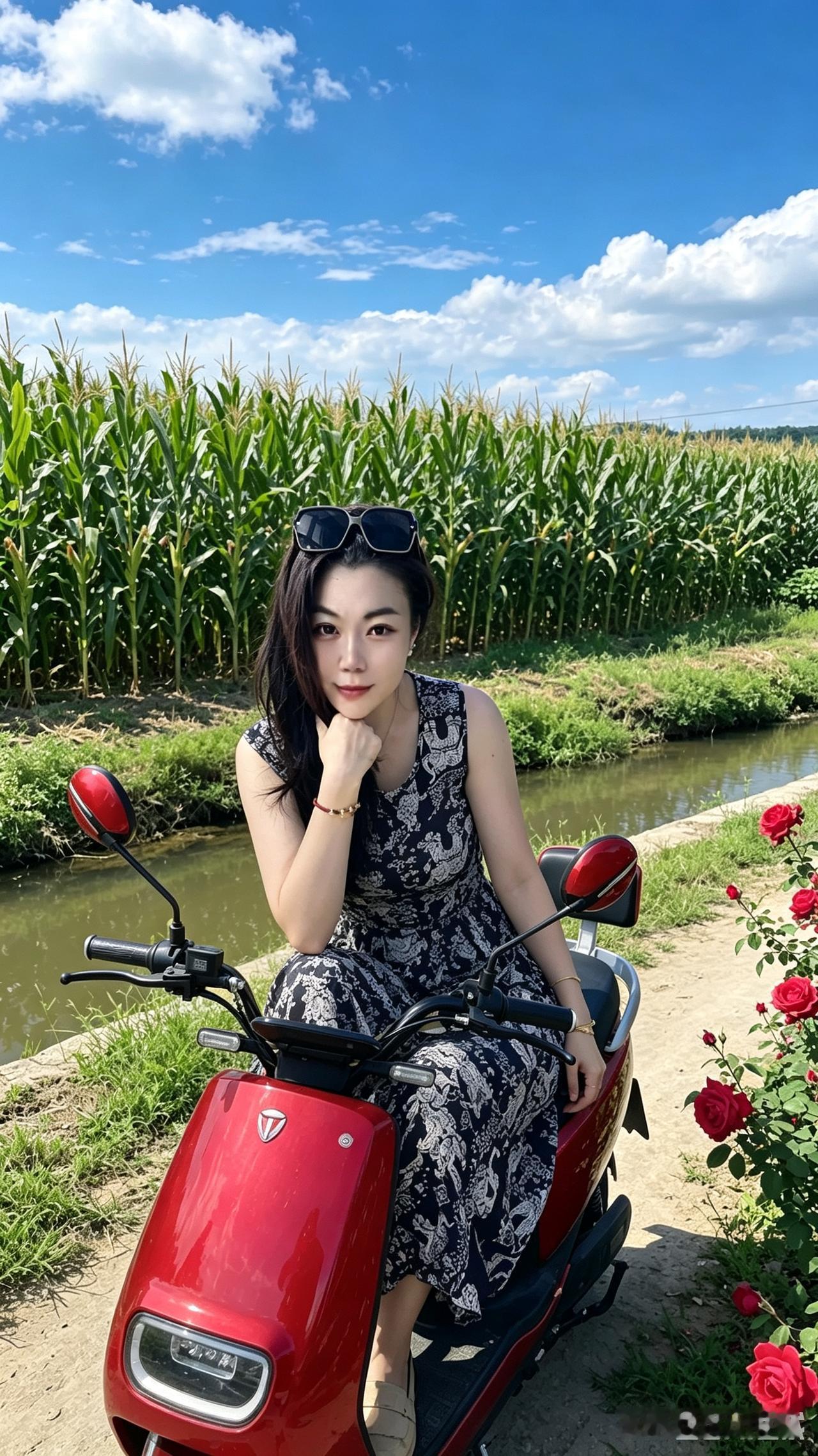 走在乡间小路，我遇见最温柔的夏日我沿着村边小河慢慢散步，成片玉米地一望无际