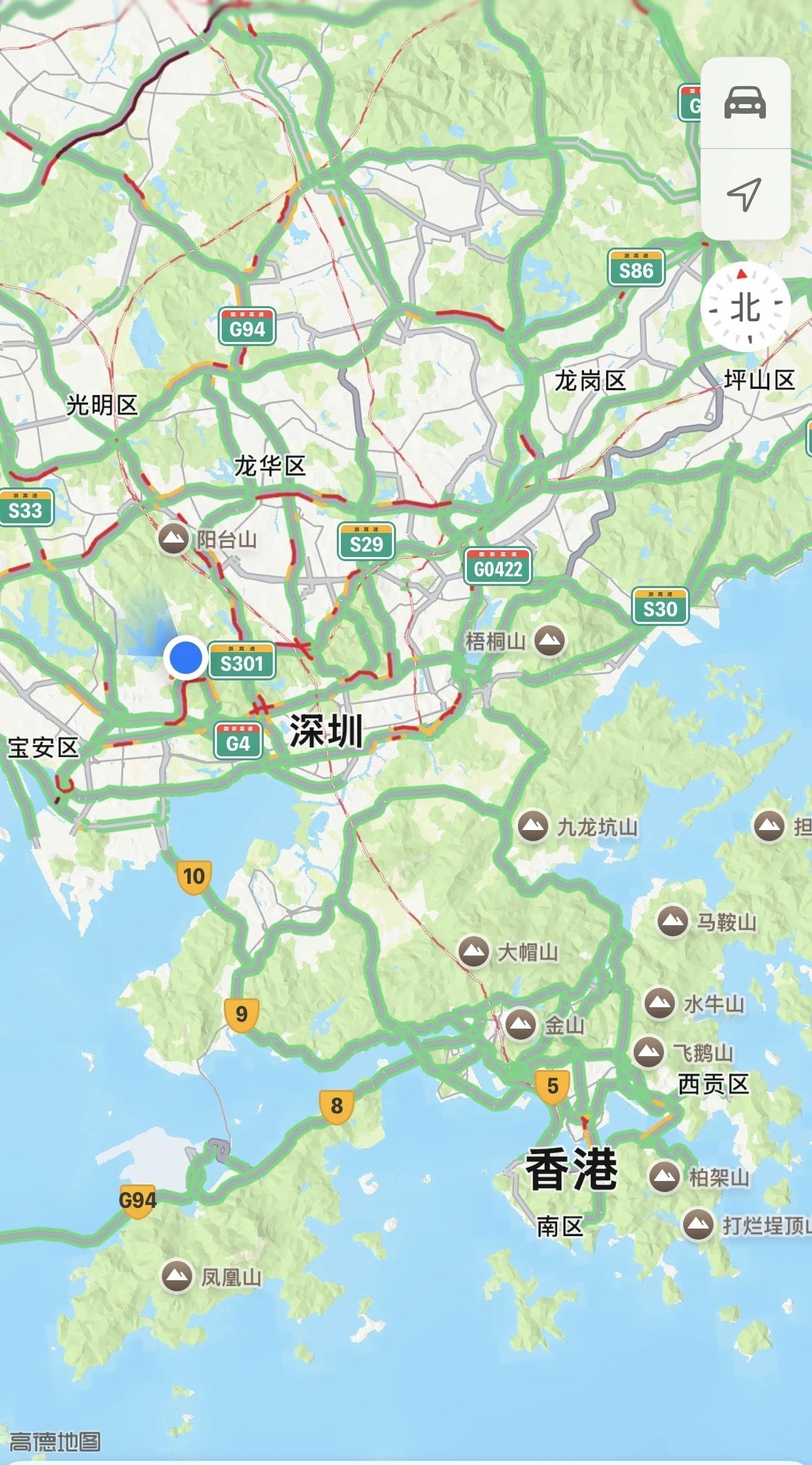 香港为什么不堵车？好神奇，同样是早高峰，深圳堵得到处都是红的，香港就没事。堵