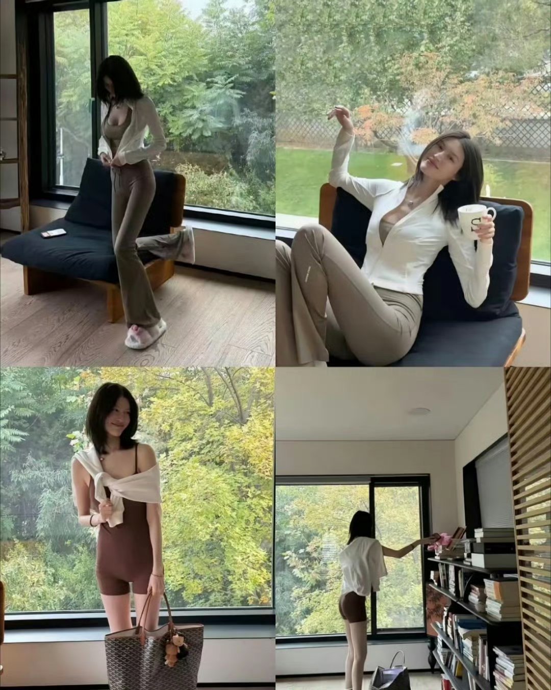 何穗生完孩子，瑜伽照一发，全网都炸了。不是她天生会瘦，是她压根没松过劲。孕肚还在