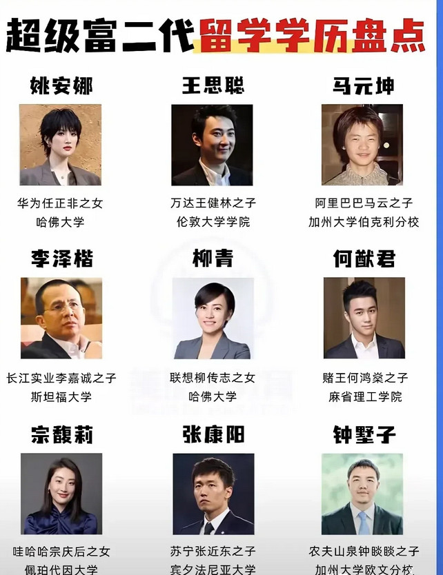 事实证明，有钱人更注重小孩的学历啊。