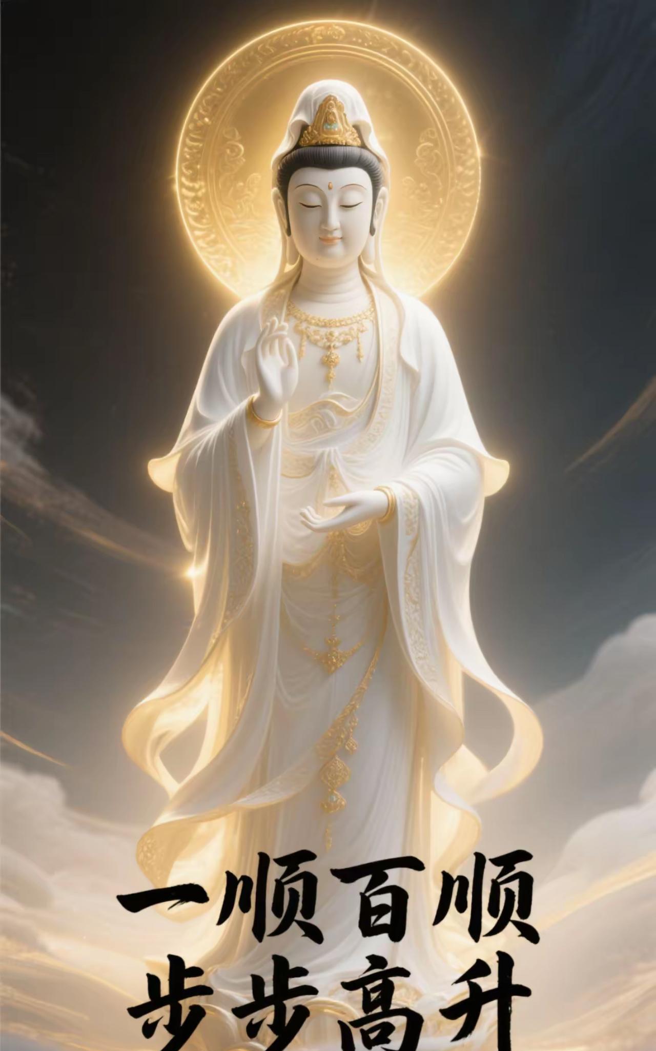 与观音菩萨结下善缘的你，这份天赐福泽正悄然降临！此刻于评论区留下「一顺百顺」，以