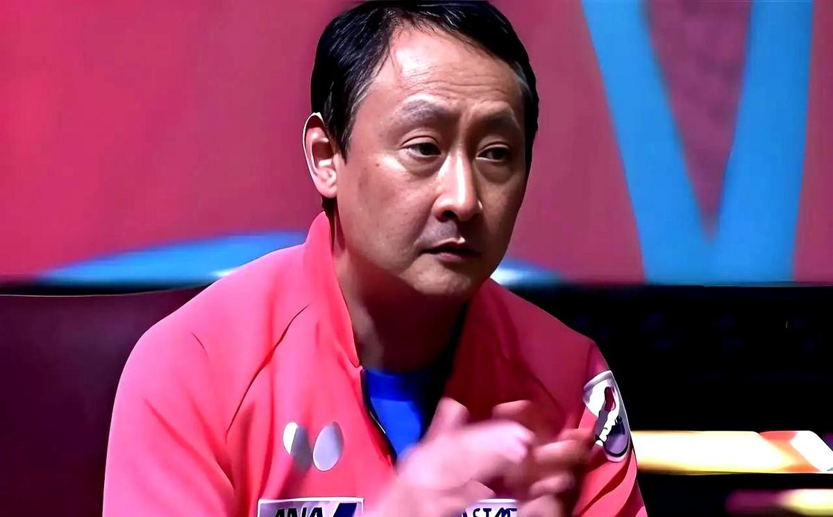 儿子刚被周启豪打败，女儿张本美和的混双也输了。张本美和搭档松岛辉空对阵林钟勋