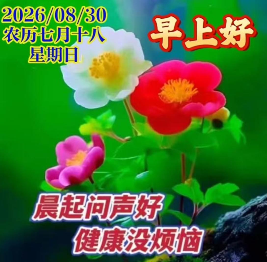人生相逢就是缘，清晨祝福送吉祥；一声问候胜千言，健康快乐每一天；友情不在