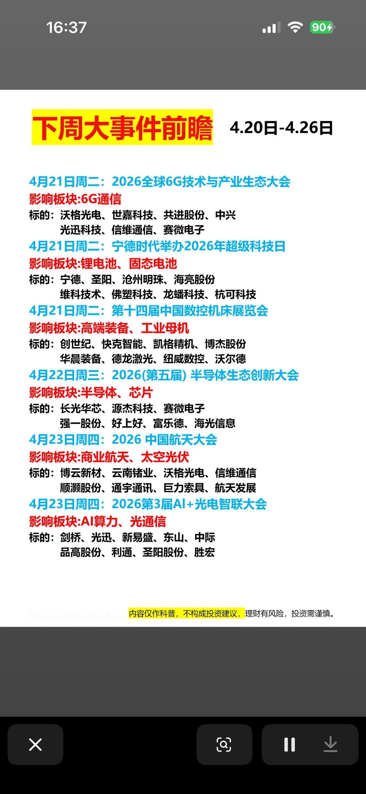 4月20日—4月26号下周大事件前瞻：科技与产业生态大会、AI+光通信大会等，不