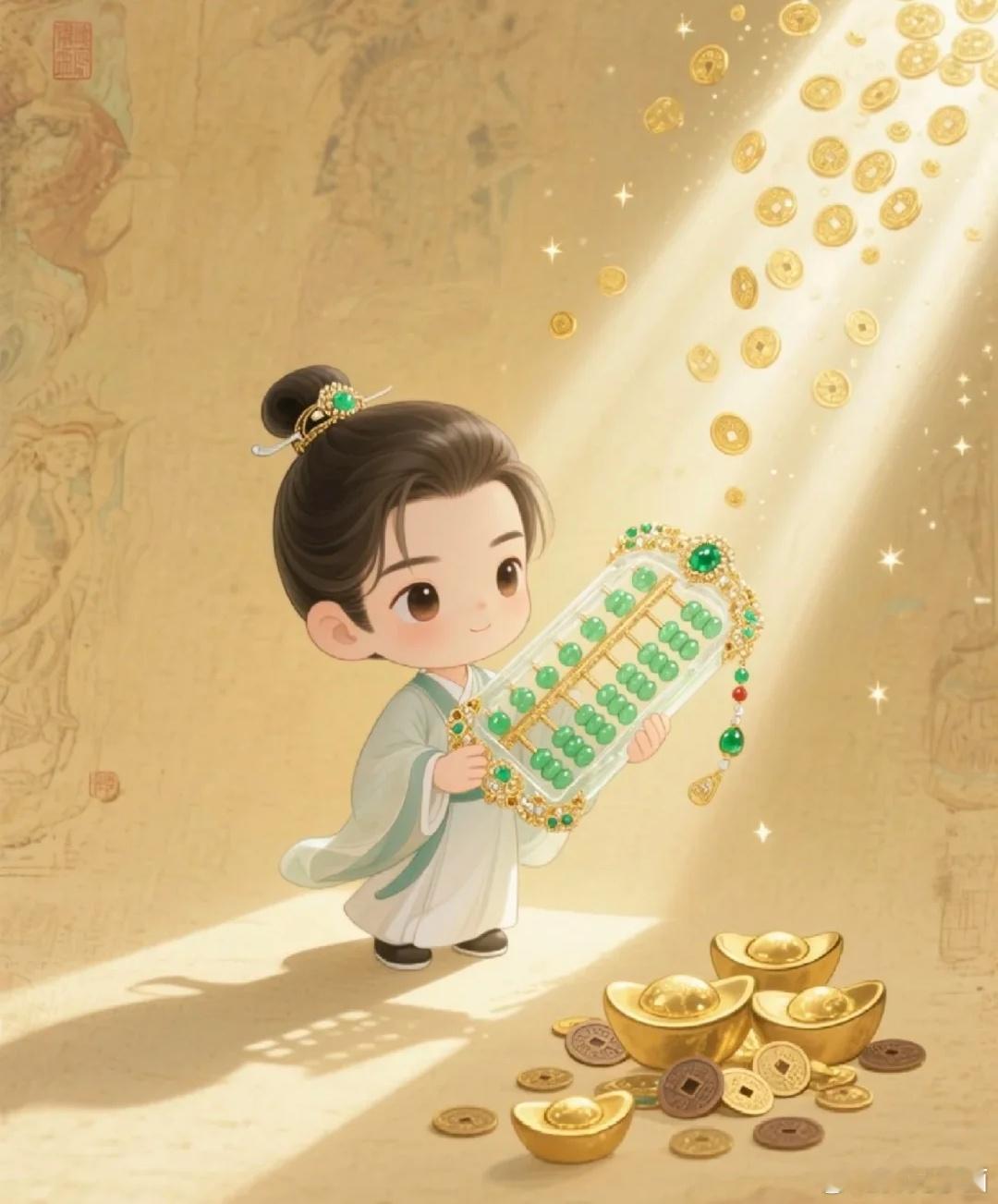 算盘一响，万金万两。我们心中有光，就有希望。心中有所想，就会有所得。点赞，让自己
