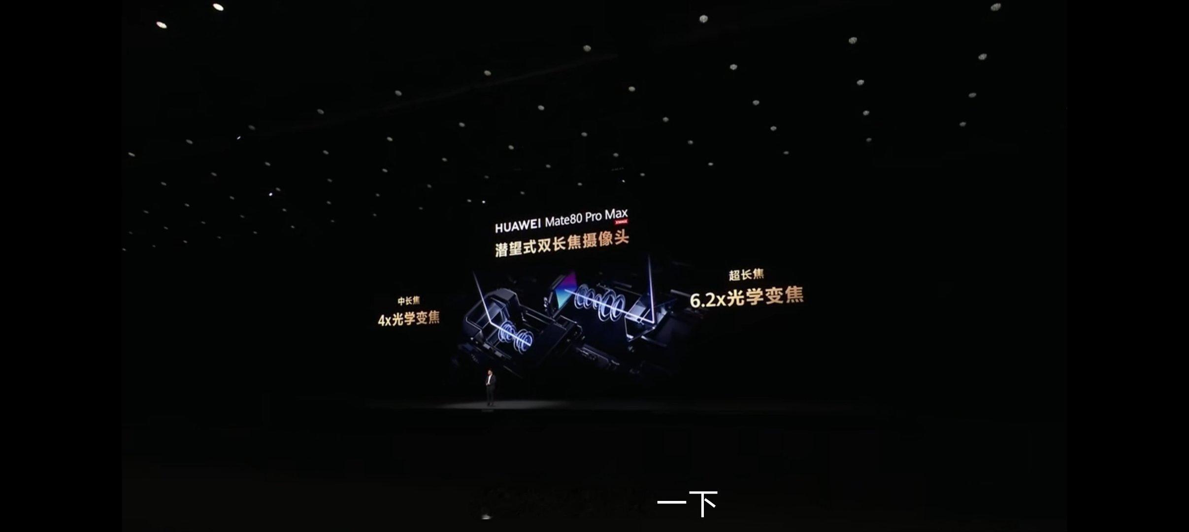 华为Mate80ProMax两个长焦：6.2倍光学变焦和4倍光学变焦，也配备