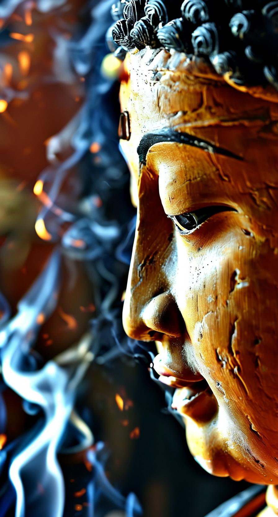 《愣严经》卷五(四)41【香严童子】寂静斋中焚沉香，非木非烟非火光。香