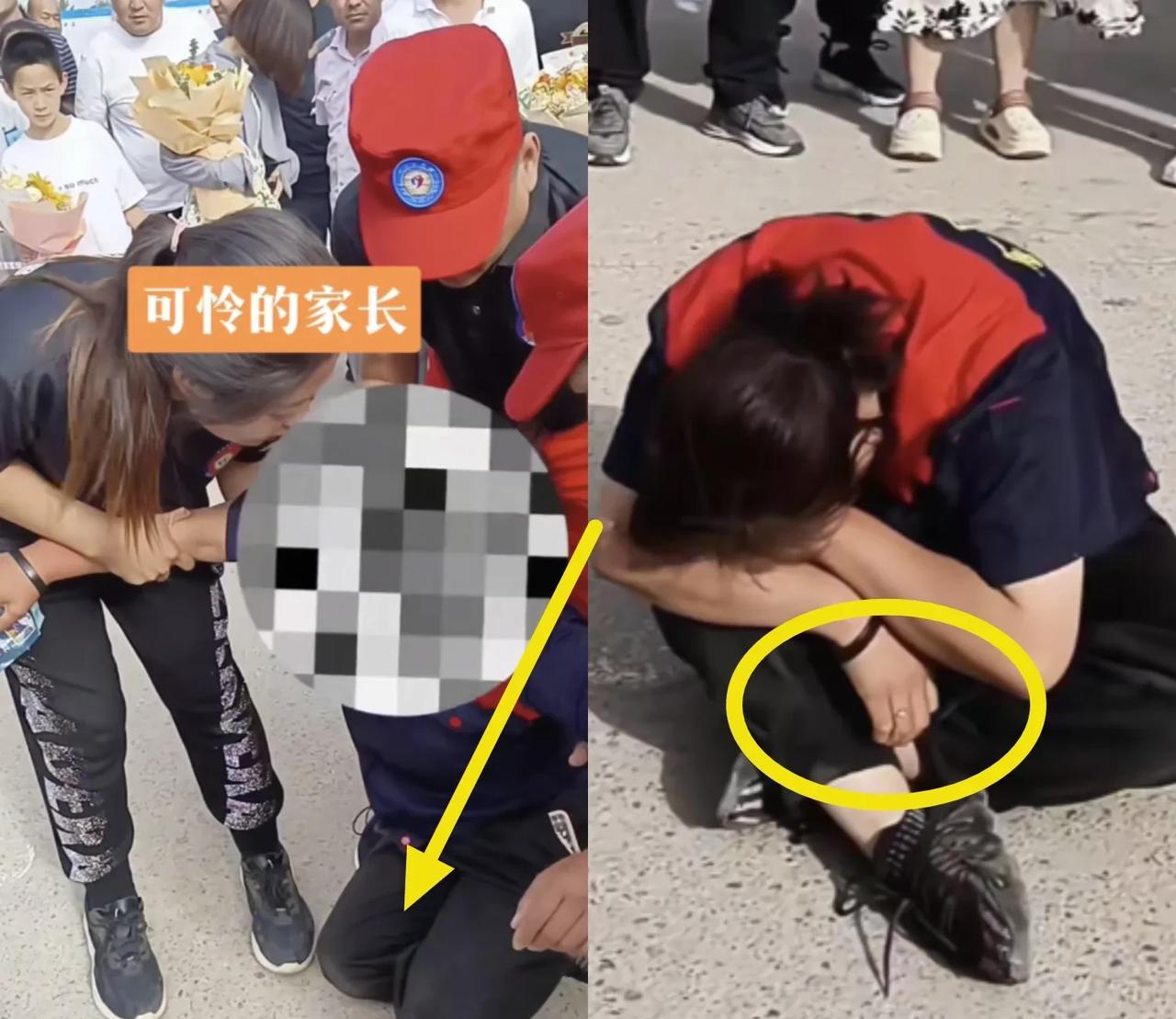 孩子还在考场考试，但他已经输了一辈子。因为当别的妈妈都穿旗袍、抱着鲜花迎接时，只