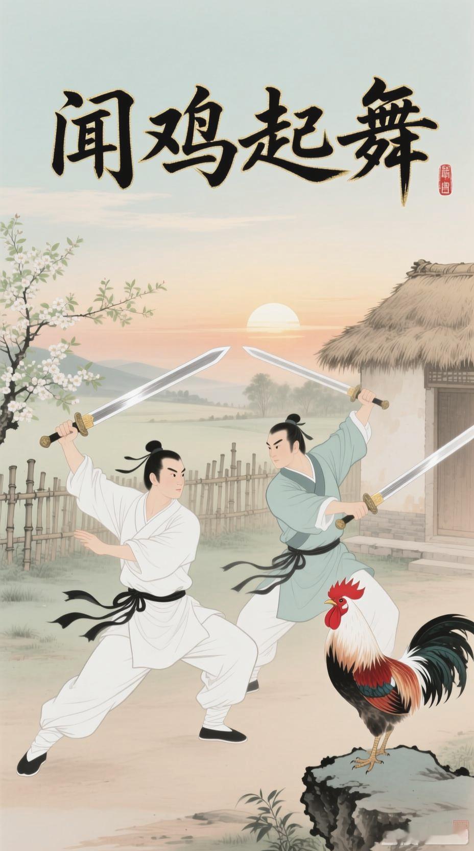 “闻鸡起舞”典故里的两个年轻人，用勤奋改写了国运说到励志典故，很多人第一反