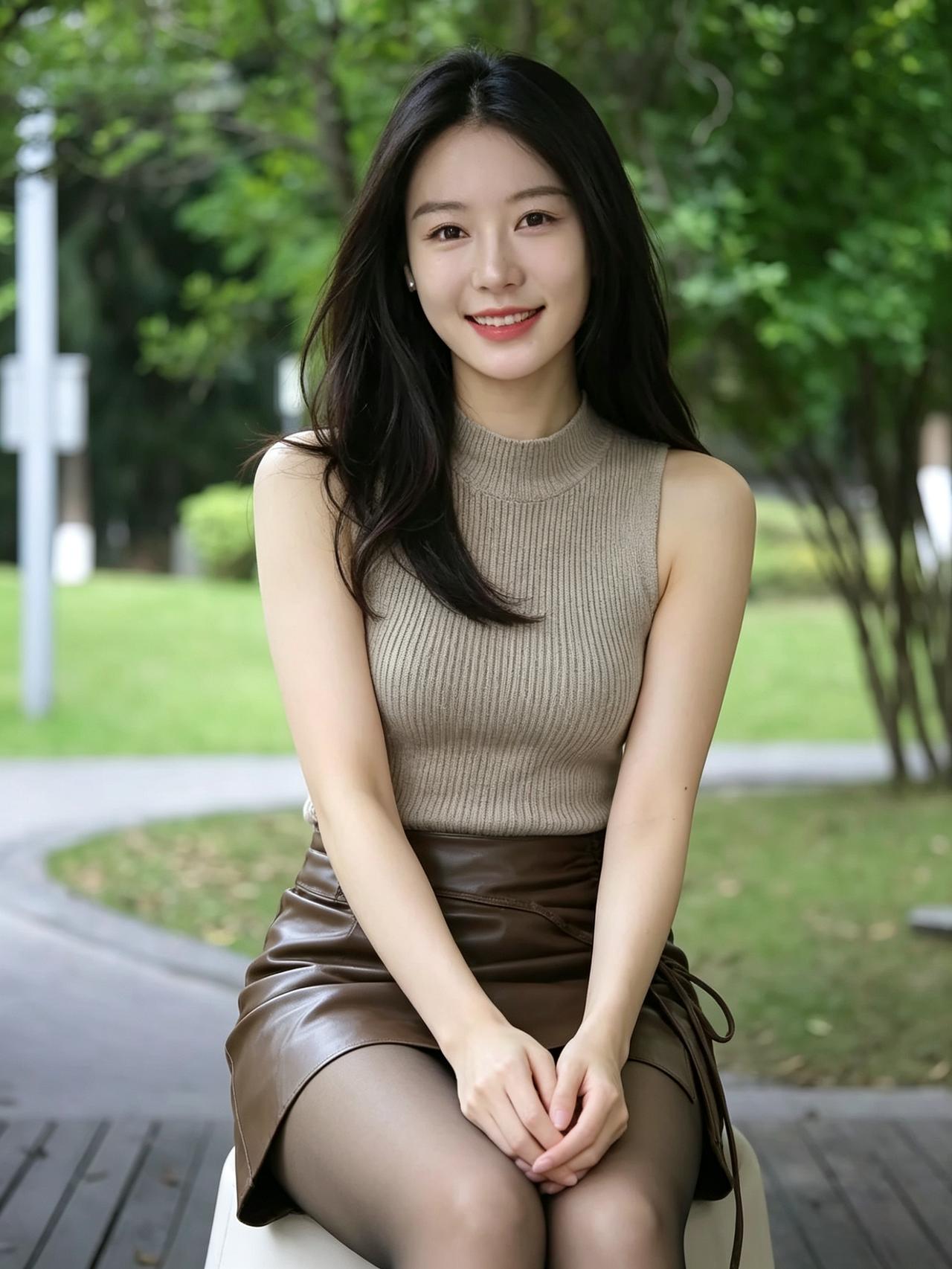 翠树环阶草色新，娉婷独坐绝风尘。秋波婉转含清露，体态温柔自有神。静处嫣然花失