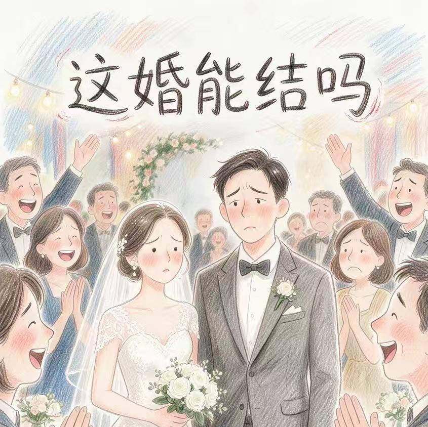 儿子：妈，看样子我这婚结不成了。母亲：怎么回事，吵架了？儿子：昨天丈母娘跟