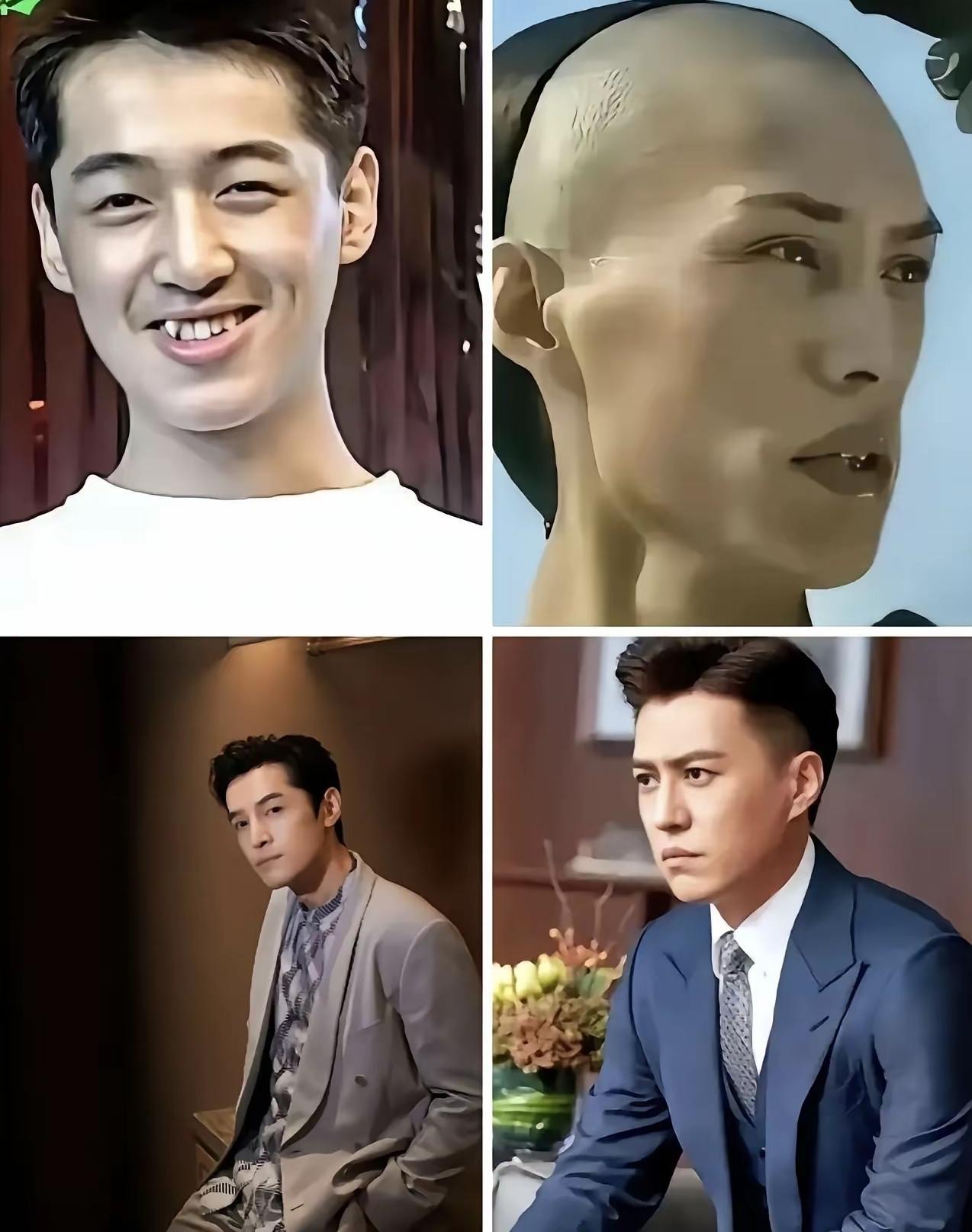 胡歌和靳东是中年大叔中的帅哥级颜霸，可你知道他俩年轻的时候跟帅字都不贴边，看看他