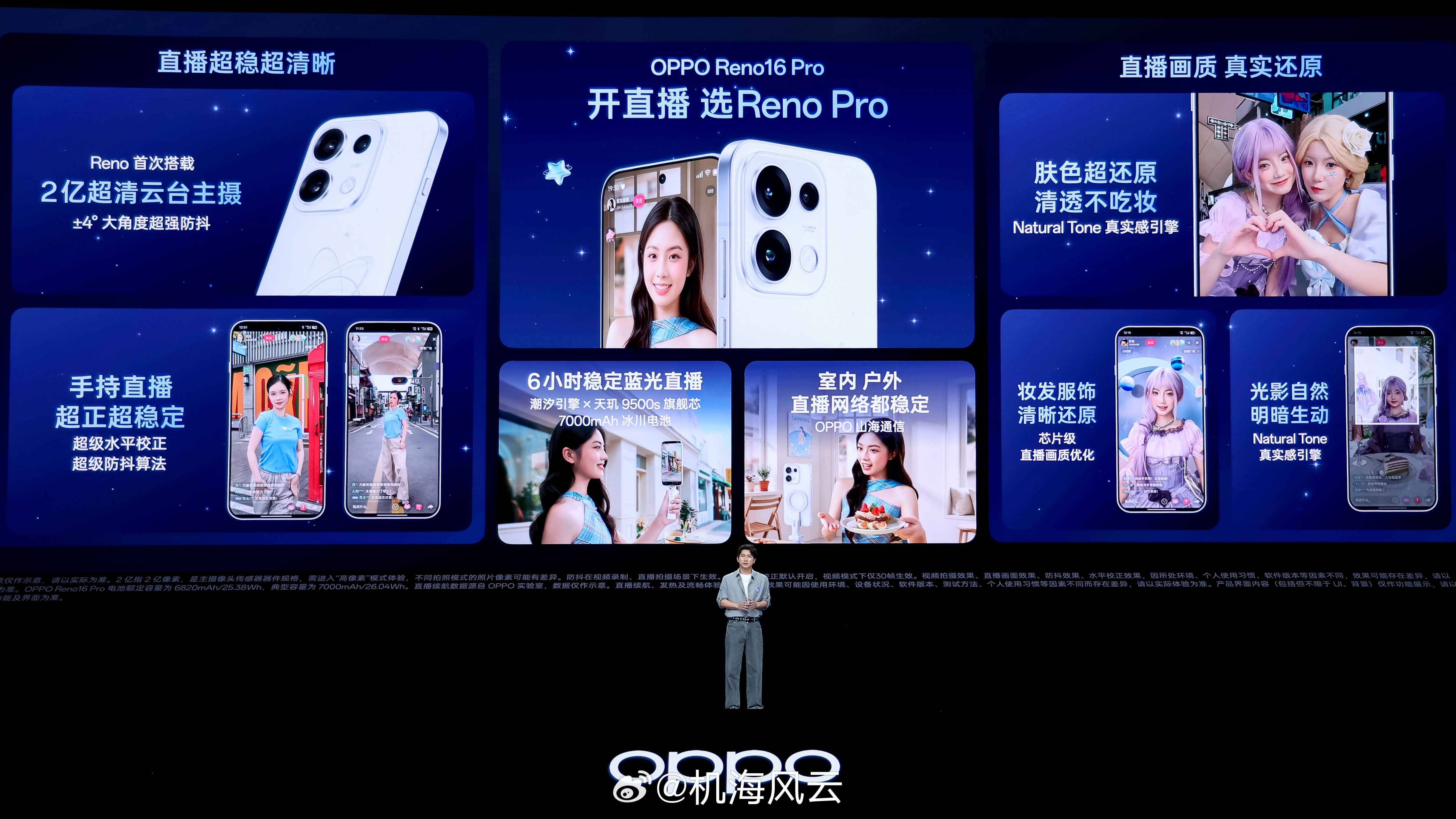 Reno16Pro首搭2亿超清云台主摄，正负4度的超强防抖能力，不外接稳定器，
