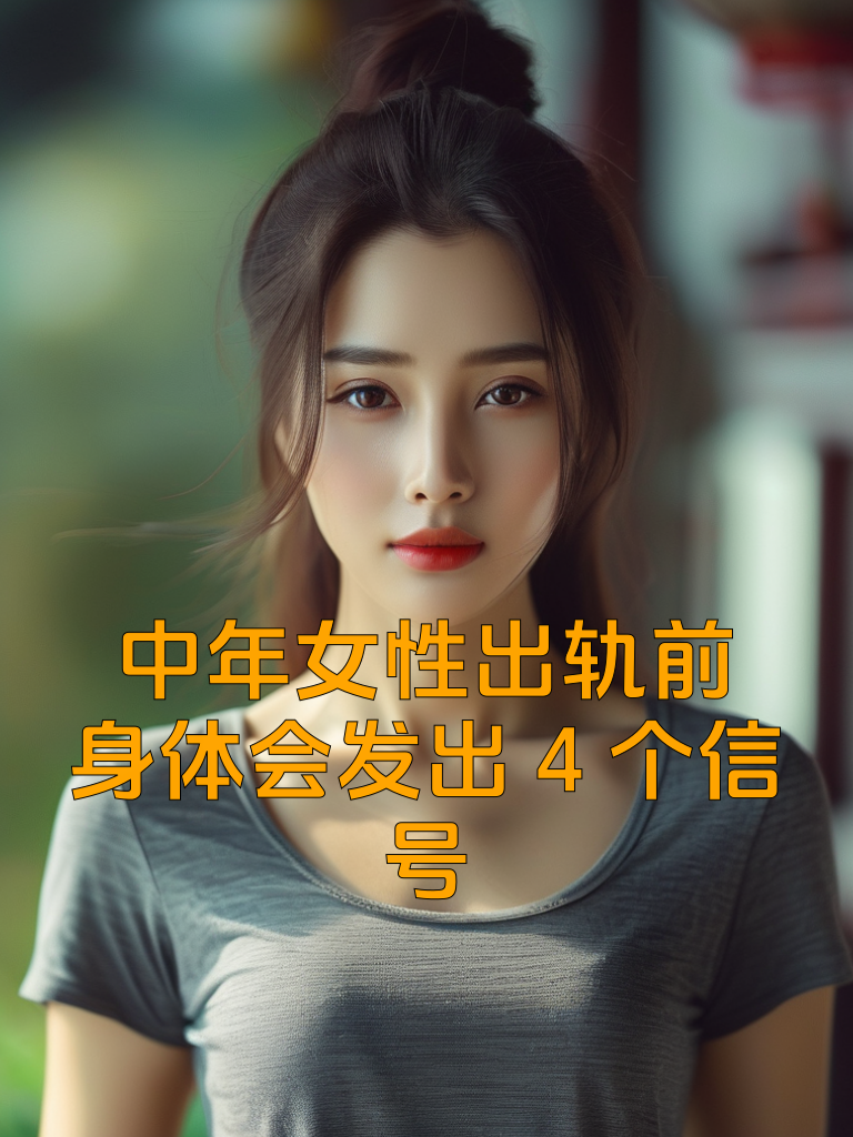 中年女性出轨前，身体会发出4个信号