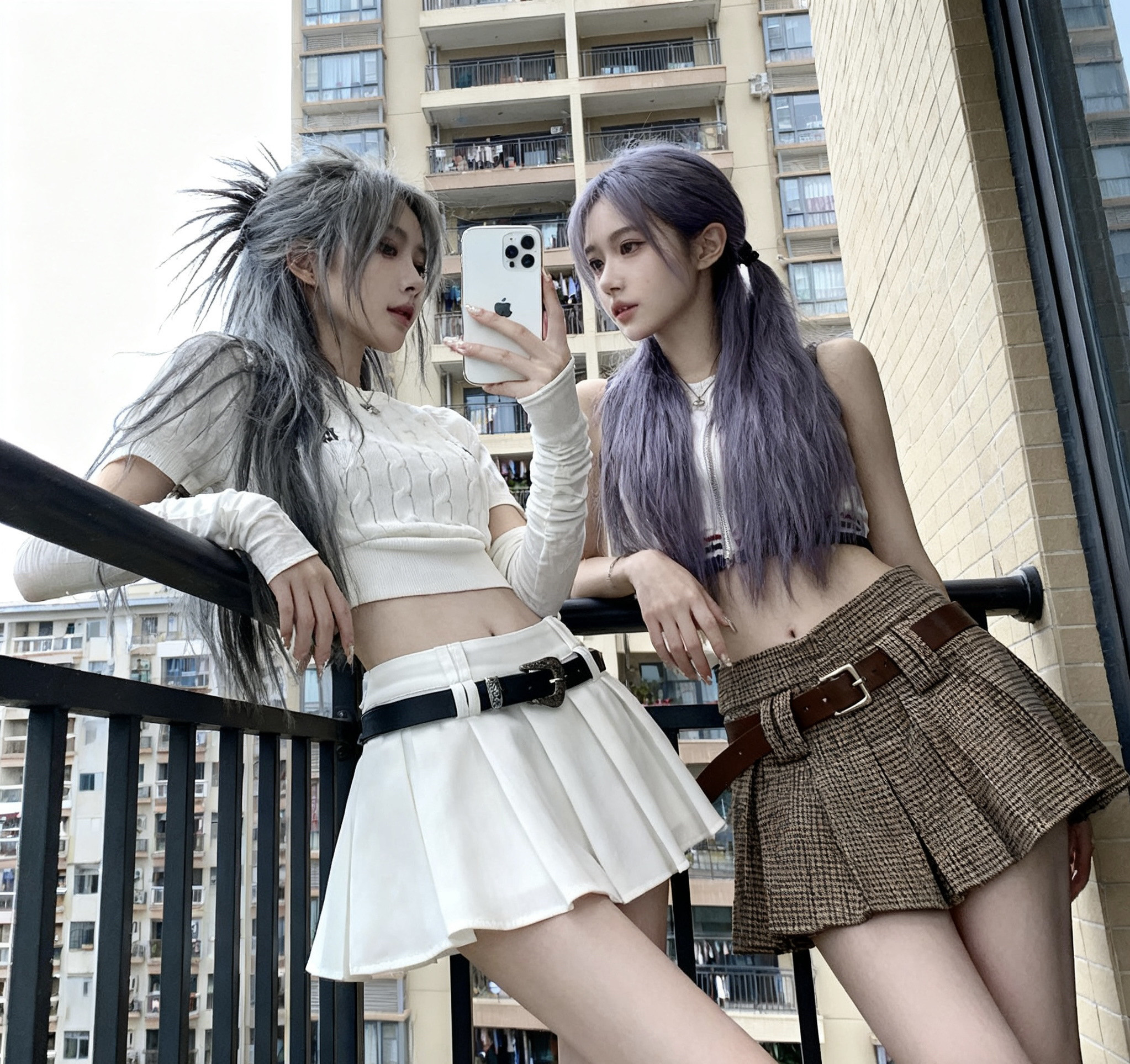 jk制服女孩百褶裙辣妹穿搭今日穿搭<!--{img:0}...