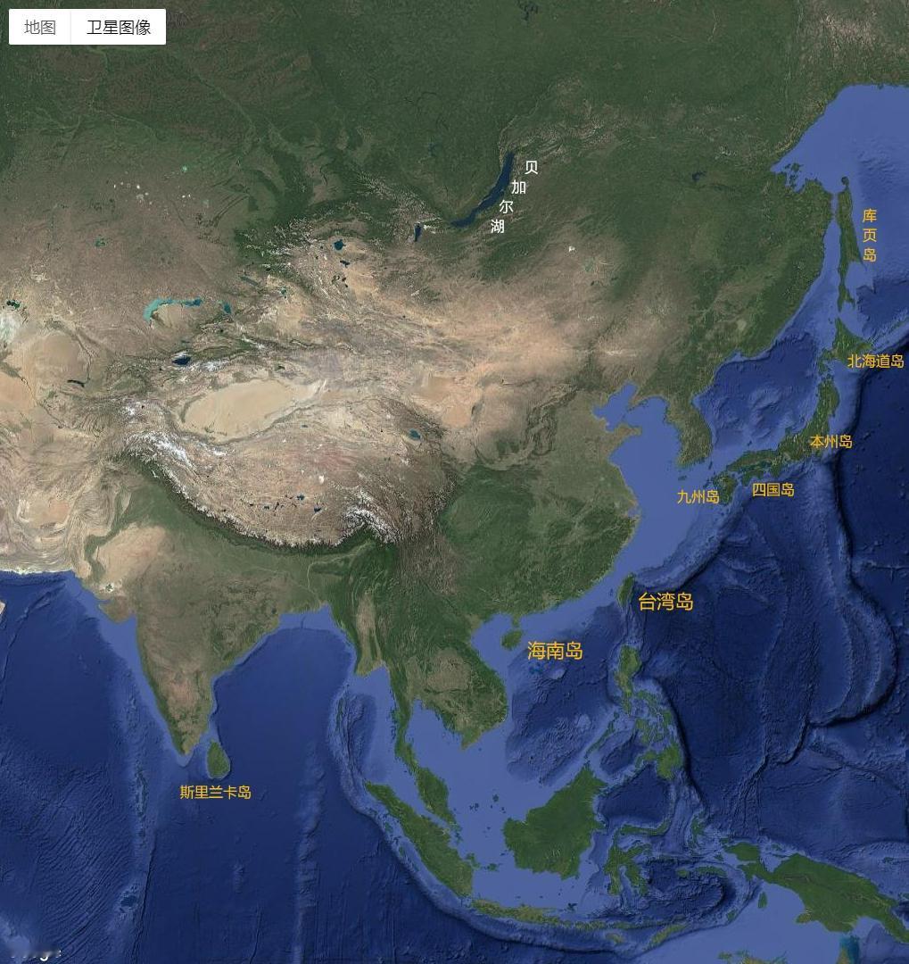 斯里兰卡岛是墨卡托投影地图的又一个“受害者”，由于纬度非常低，在北纬5度多到9度