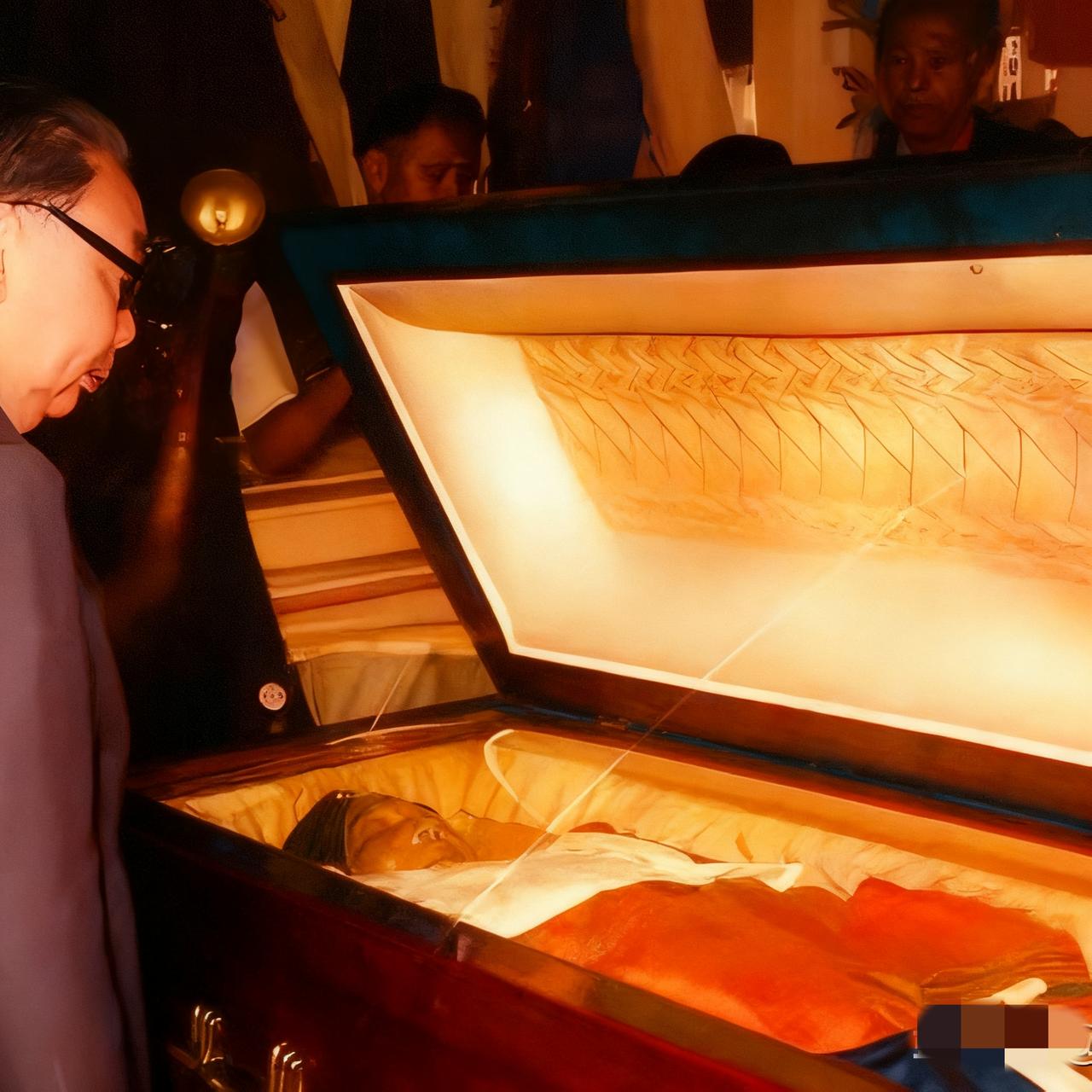 1977年，胡琏离世时留下一张罕见镜头，照片里他静卧在木棺中，面容平静，作为黄埔