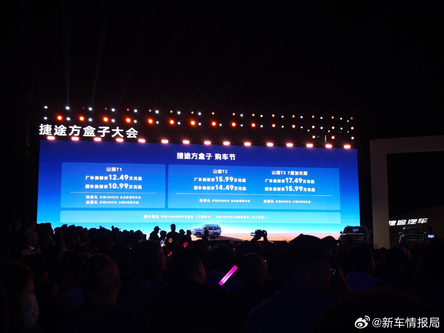 新车情报局在捷途方盒子大会上，捷途汽车推出方盒子购车节，公布了多款方盒子车型的补