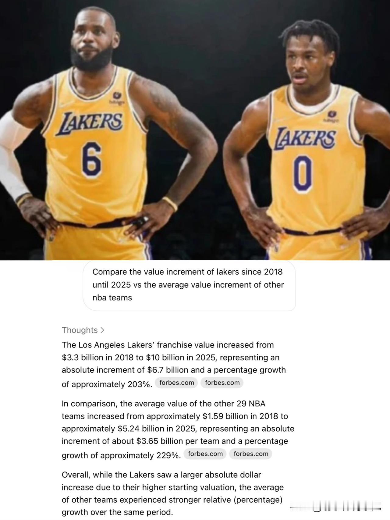 特殊群体一直强调詹姆斯加盟湖人之后，无论是票房、球衣销售等等为湖人带来了巨额流量