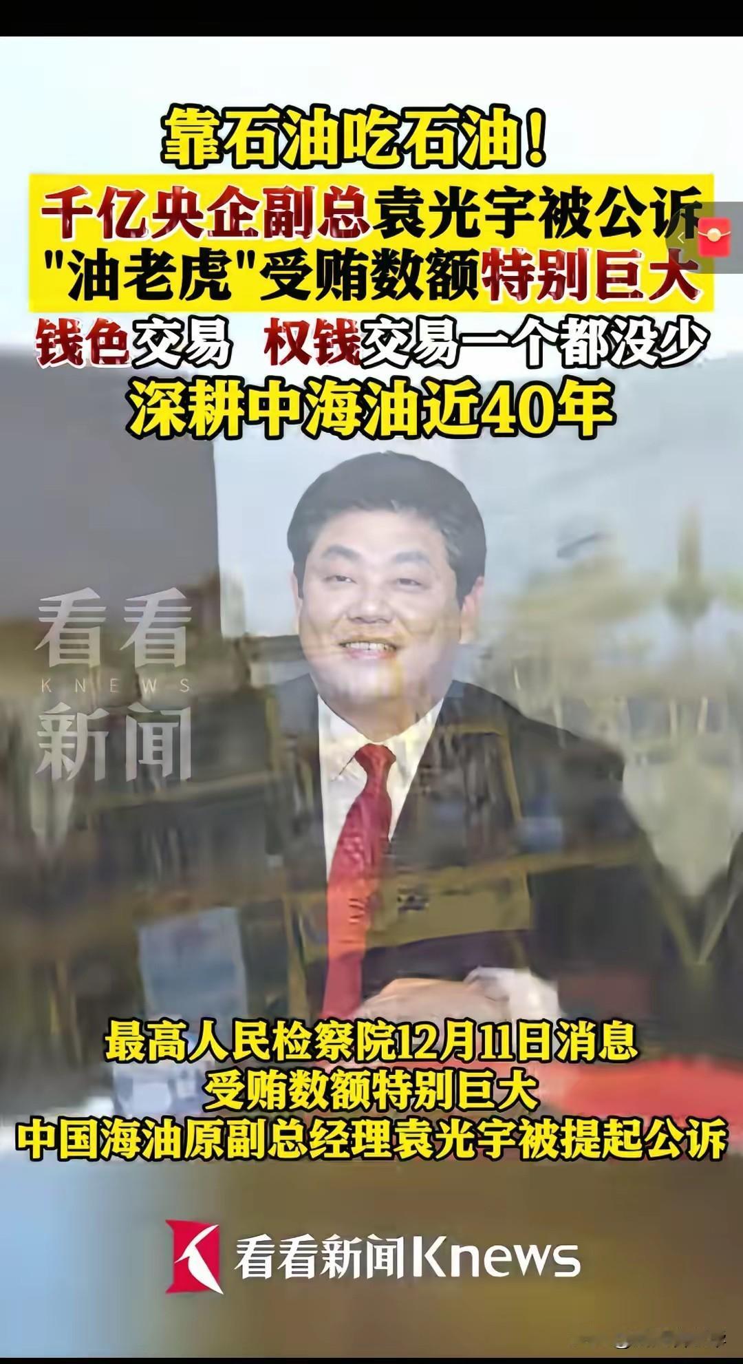 连打两虎！继李勇之后，又一只“油老虎”被送上法庭——中国海油原党组成员、副总经理