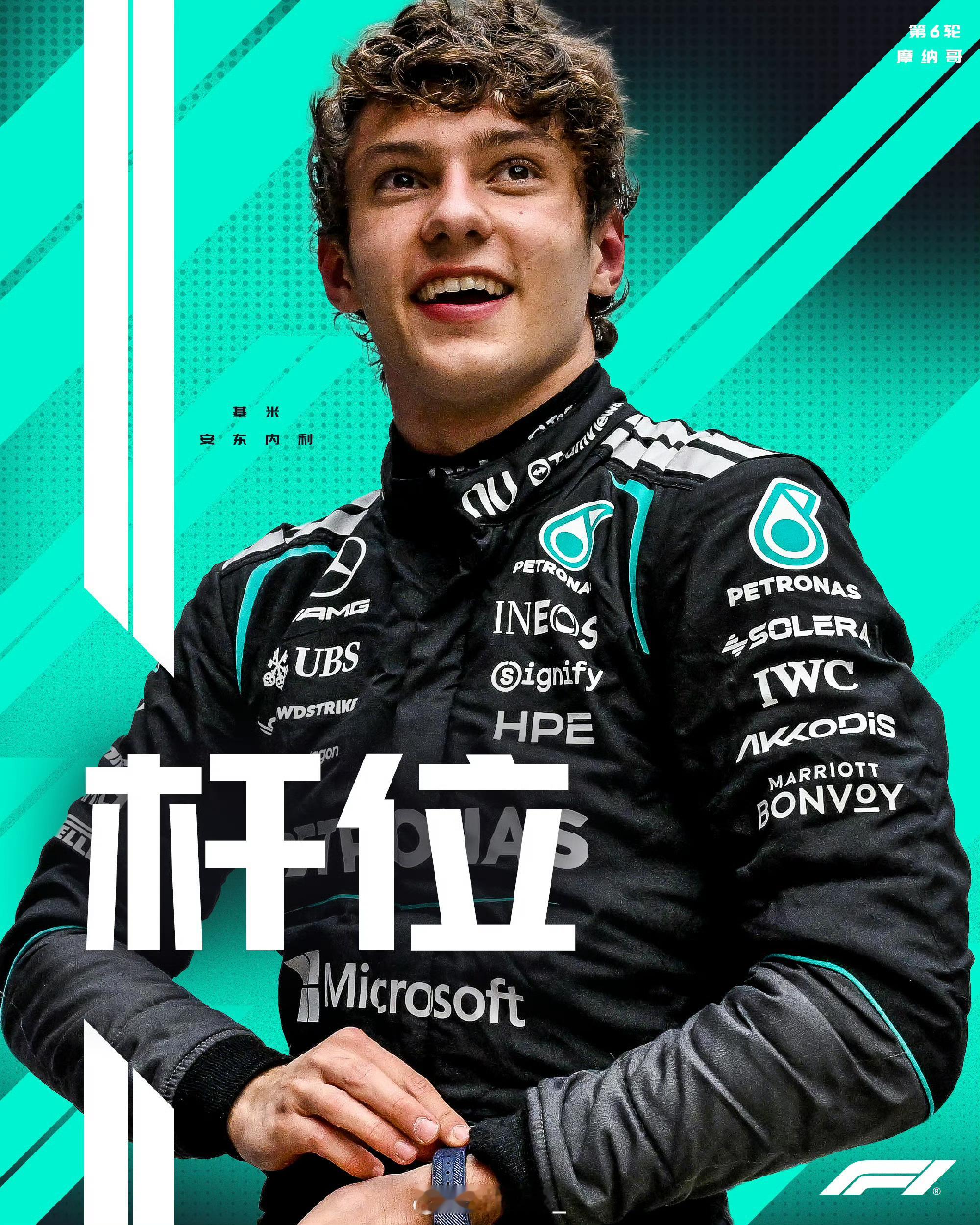 2026F1摩纳哥大奖赛排位赛真是紧张刺激一战最后杆位还是给小kimi追回来了m