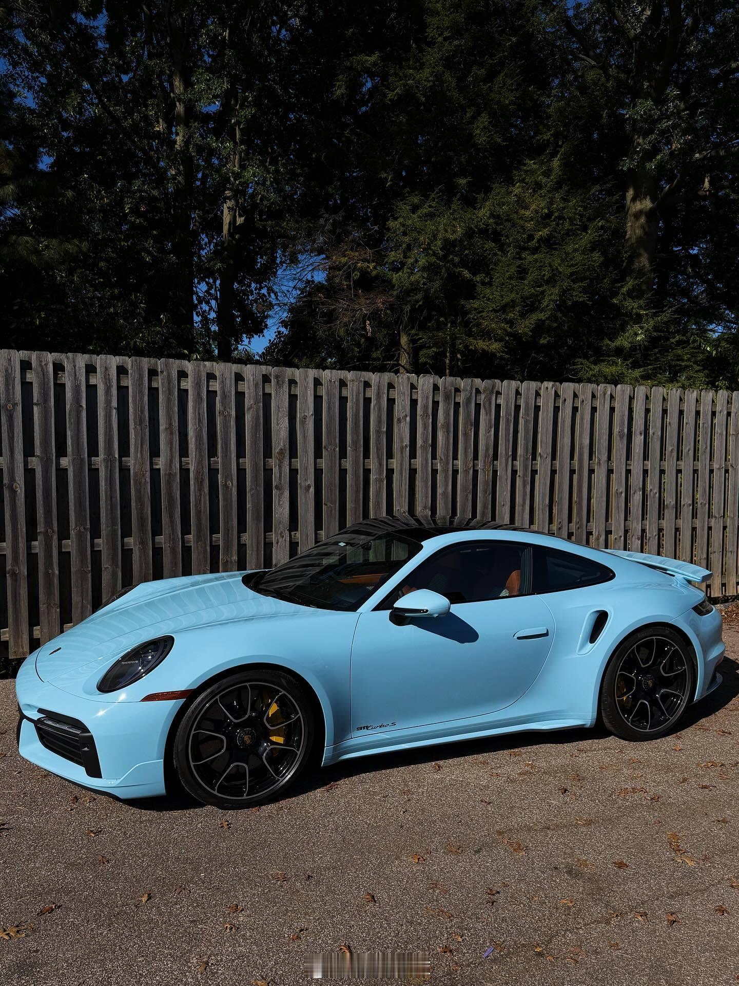 保时捷992TurboSPTSGulfBlue/Heritage内饰​